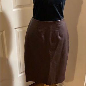 Ann Taylor Brown Leather skirt